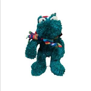 NWT Russ Berrie Glitter Critter Factory Christmas Decor Frog bendable plush